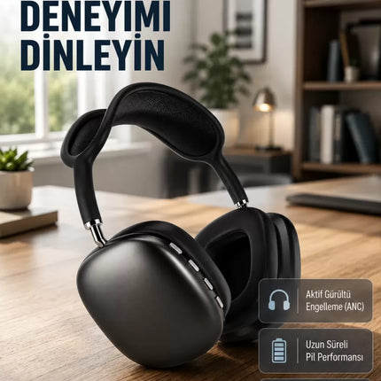 Bluetooth 5.0 Kulak Üstü Kulaklık – Gürültü Engelleme, Uzamsal Ses, Hızlı Şarj
