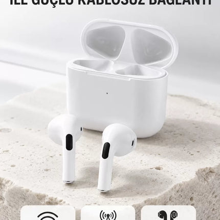 TWS Kablosuz Bluetooth Kulaklık 3 Saat Müzik 4 Saat Konuşma Şarj Kutulu