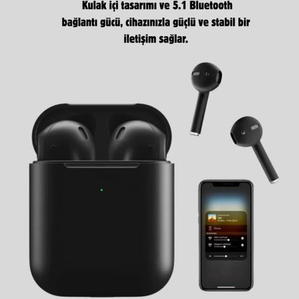 Tws Pro 5 Kablosuz Kulaklık – Bluetooth 5.1, Gürültü Engelleme, Uzun Pil Ömrü