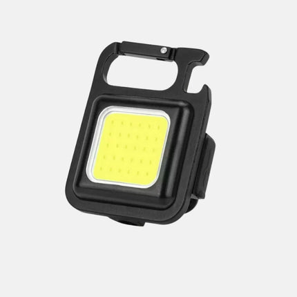 Şarjlı COB LED Anahtarlık Fener – 4 Modlu, Manyetik ve Katlanabilir Standlı Yeni Nesil