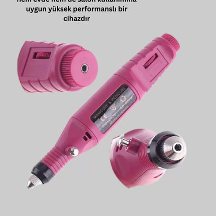 Profesyonel Tırnak Matkap Makinesi – USB Şarjlı, Ayarlanabilir Hız, Düşük Titreşimli ve Sessiz Çalışma