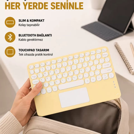 Kablosuz Bluetooth Klavye – Slim Taşınabilir Tasarım