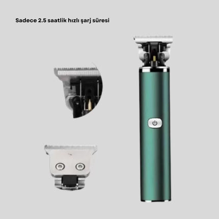 Şarjlı Erkek Tıraş Makinesi – 180 Dakika Pil Ömrü, 2.5 Saat Hızlı Şarj, USB ve Powerbank Uyumlu