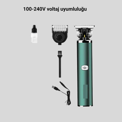 Şarjlı Erkek Tıraş Makinesi – 180 Dakika Pil Ömrü, 2.5 Saat Hızlı Şarj, USB ve Powerbank Uyumlu