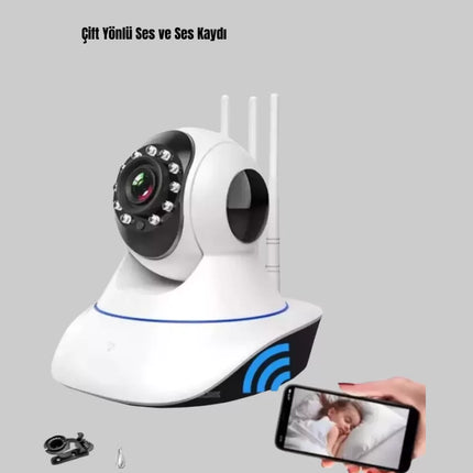 Akıllı IP Güvenlik Kamerası – 1080P HD, Gece Görüşlü, Hareket Algılamalı Yeni Nesil