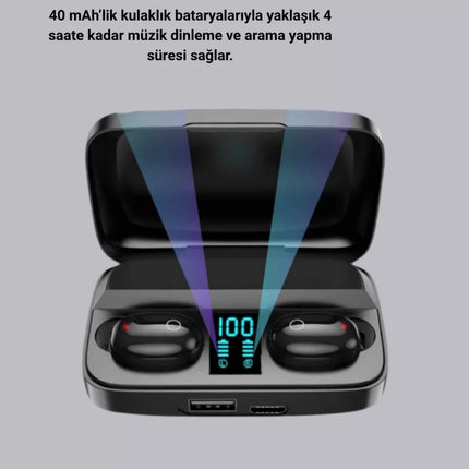 A10s Kablosuz Kulaklık  Çipli Uzun Pil Ömürlü Dokunmatik