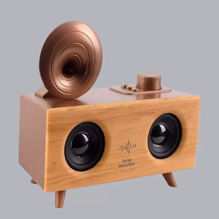 Gramafon Tasarımlı Bluetooth Hoparlör 3D Ses Teknolojili Çok Fonksiyonlu