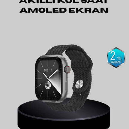 Kablosuz Şarjlı Akıllı Saat Bluetooth Arama Bildirim Destekli Uzun Pil Ömürlü