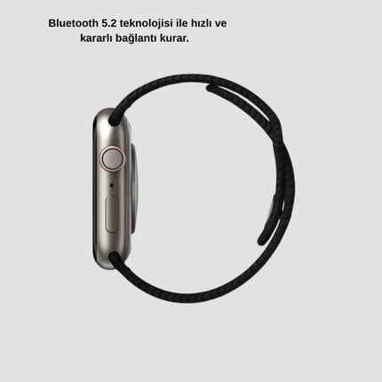Bluetooth 5.2 Akıllı Saat Kablosuz Şarjlı Sesli Asistanlı 420 mAh Günlük Kullanım