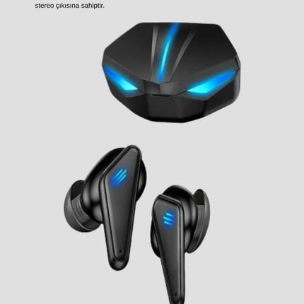 Tam Kablosuz Oyuncu Kulaklığı 5.0 Bluetooth LED Kontrollü