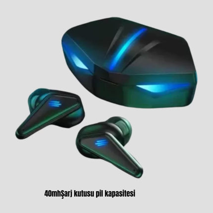Tam Kablosuz Oyuncu Kulaklığı 5.0 Bluetooth LED Kontrollü