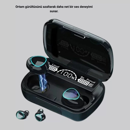 Bluetooth 5.1 M10 TWS Kulaklık Ergonomik Tasarım Yüksek Ses Kaliteli