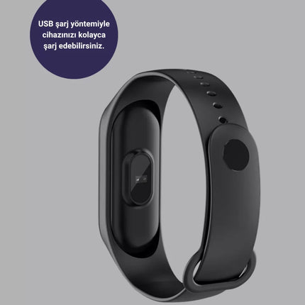Bluetooth Akıllı Bileklik Spor Modlu Kalp Atış Takipli Uyku Analizli