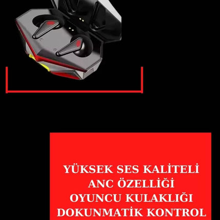 Yeni Nesil Pembe Dokunmatik Ekran Akıllı Saat ve Oyuncu Kulaklığı Kablosuz Bluetooth Kulaklık