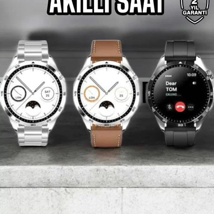 Akıllı Saat Titreşimli Amoled Ekran Uyku ve Sağlık Takibi Sesli Görüşme