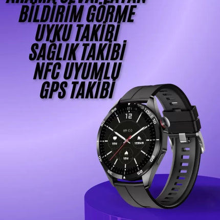 Amoled Ekran 3 Kordonlu Akıllı Saat 5.0 Bluetooth Bağlantılı Android ve İOS Uyumlu
