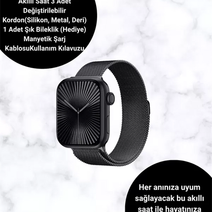 Akıllı Saat SQ-16 Mini Series 10 | Unisex Tasarım, Sağlık ve Spor Takibi