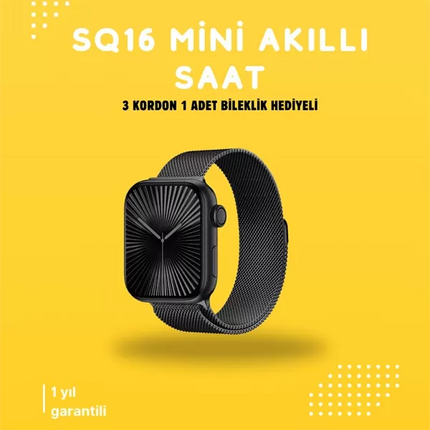 Akıllı Saat SQ-16 Mini Series 10 | Unisex Tasarım, Sağlık ve Spor Takibi