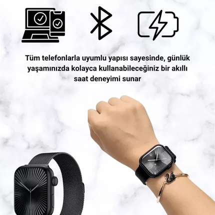 Akıllı Saat SQ-16 Mini Series 10 | Unisex Tasarım, Sağlık ve Spor Takibi