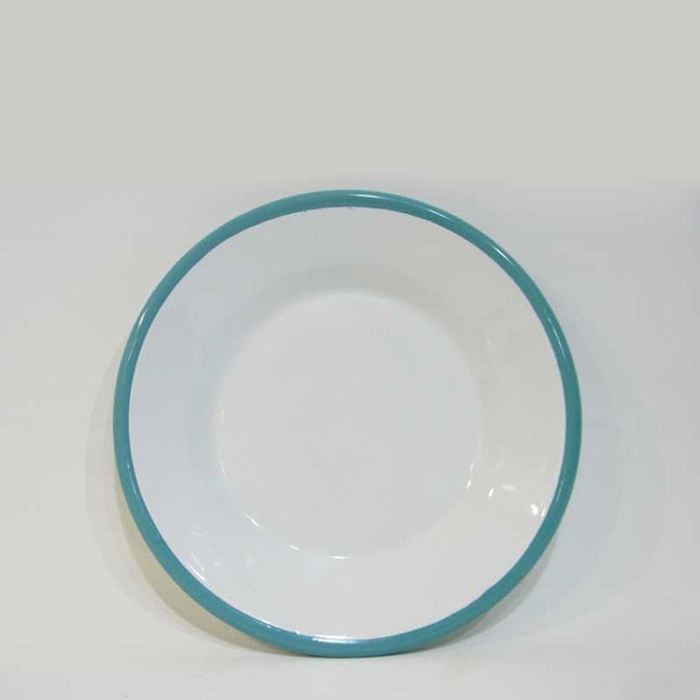 Enamel 21 cm Edge Plate Turquoise