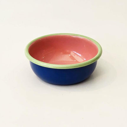 Enamel 12 cm Bowl Cobalt Cord Green