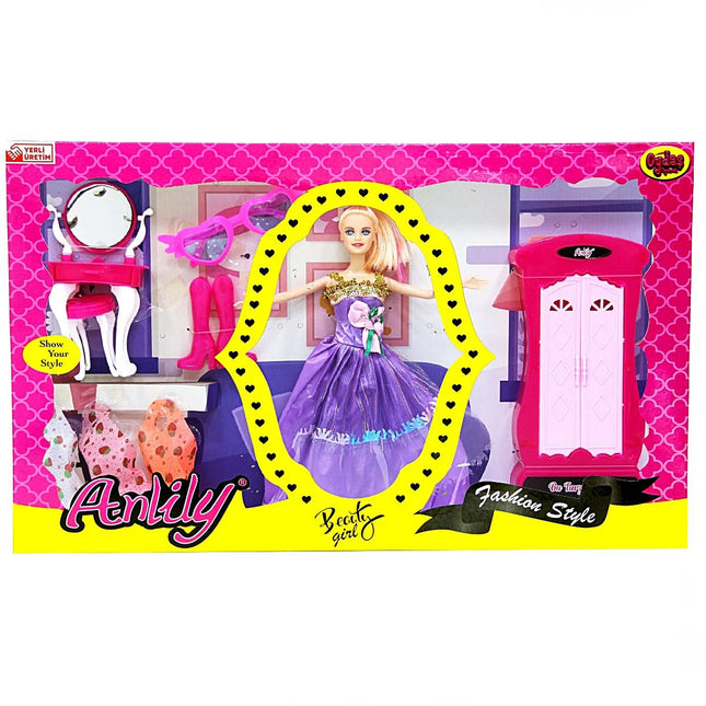 Anlily Make-Up Table and Cabinet Doll