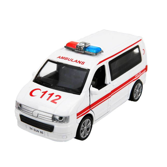 1:32 City Rescue Vehicles with Sound and Light 13 cm