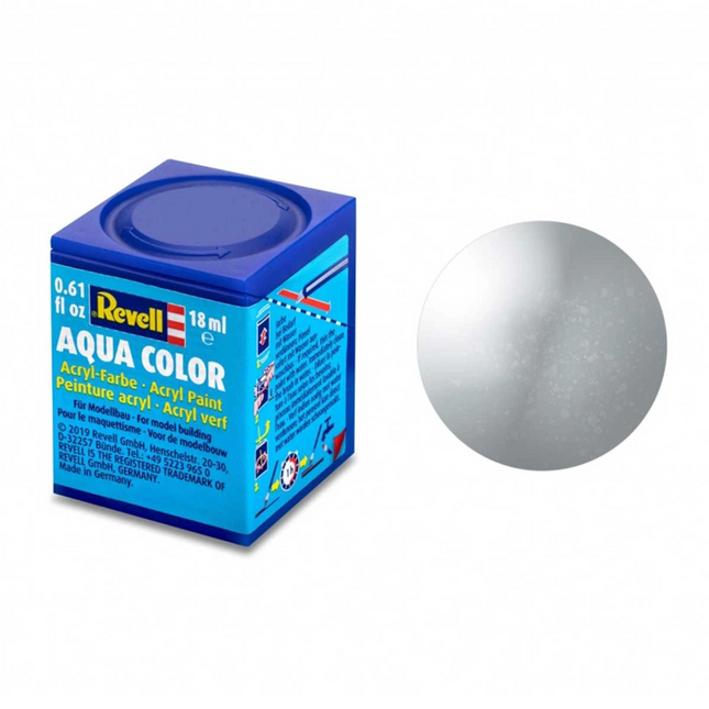 Revell 90 - Aqua Color Silver - Metallic Paint - 18 ml