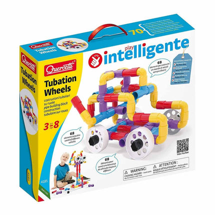 Quercetti Tubation Wheels Building Set 68 Pieces