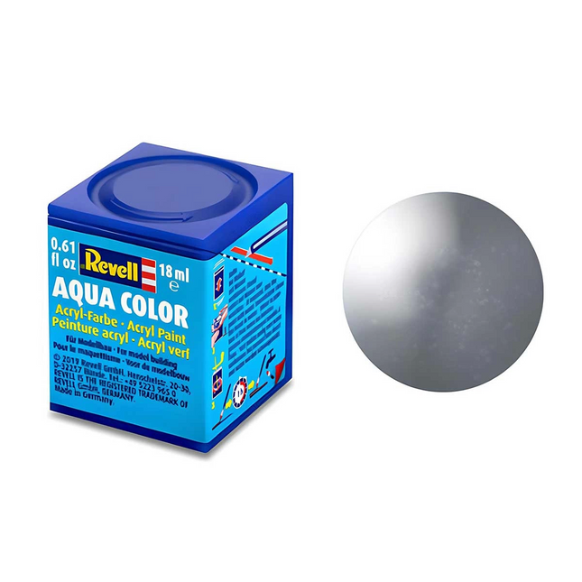 Revell 91 - Aqua Color Steel Gray Metal - Acrylic Paint - 18 ml