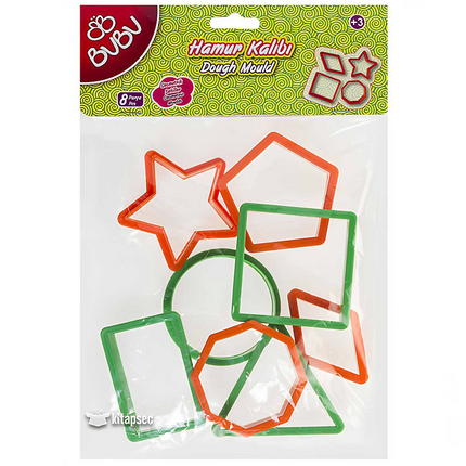 Bu-Bu Games Dough Mold Geometric Shapes 8 Pieces