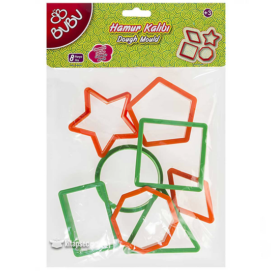 Bu-Bu Games Dough Mold Geometric Shapes 8 Pieces