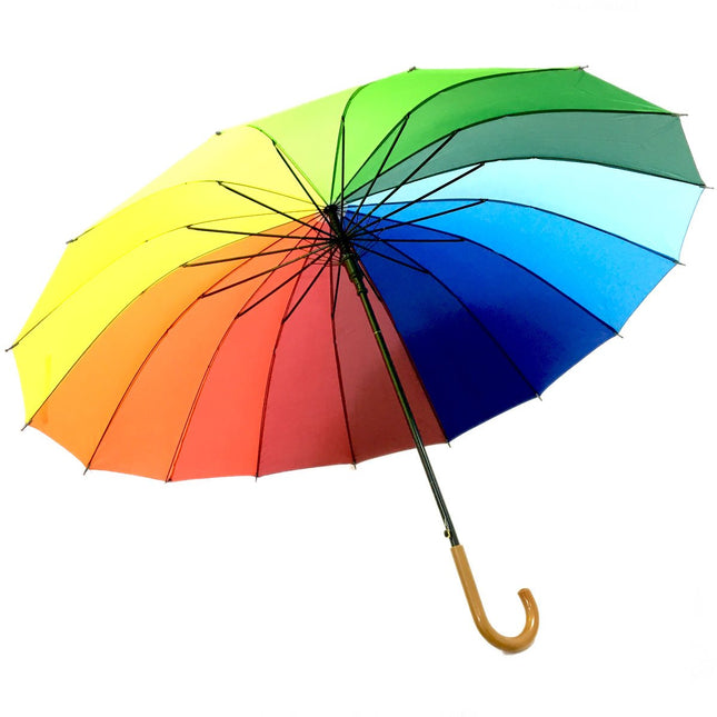 16-String Rainbow Automatic Rain Umbrella