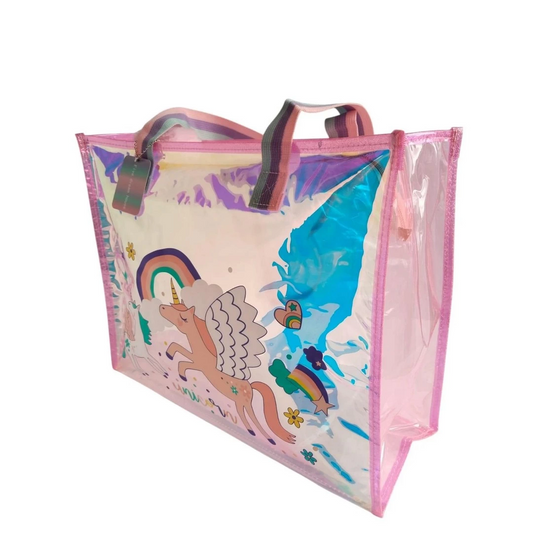 Dream Vest Transparent Hologram Unicorn Large Shoulder Bag