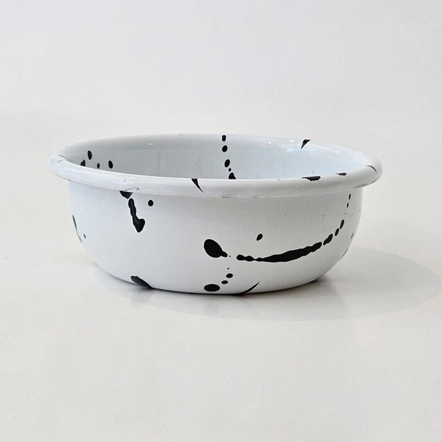 Enamel 12 cm Bowl Splash White