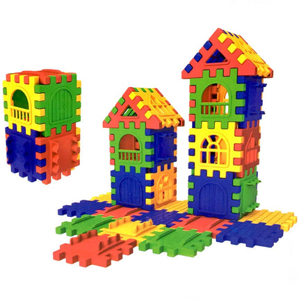Puzzle City 3D Building and Design Blocks 64 Pieces