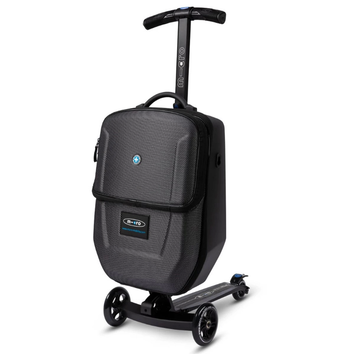 Micro Ride On Scooter Luggage 4.0 Luggage Suitcase Bag Black