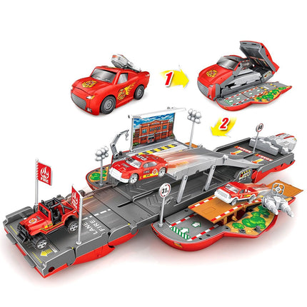 Car that can transform into a launch pad with lights and sounds