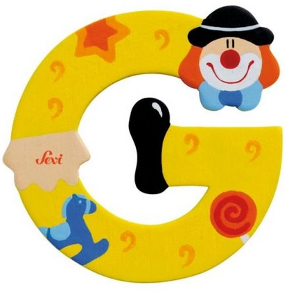 Clown Wooden Letter G
