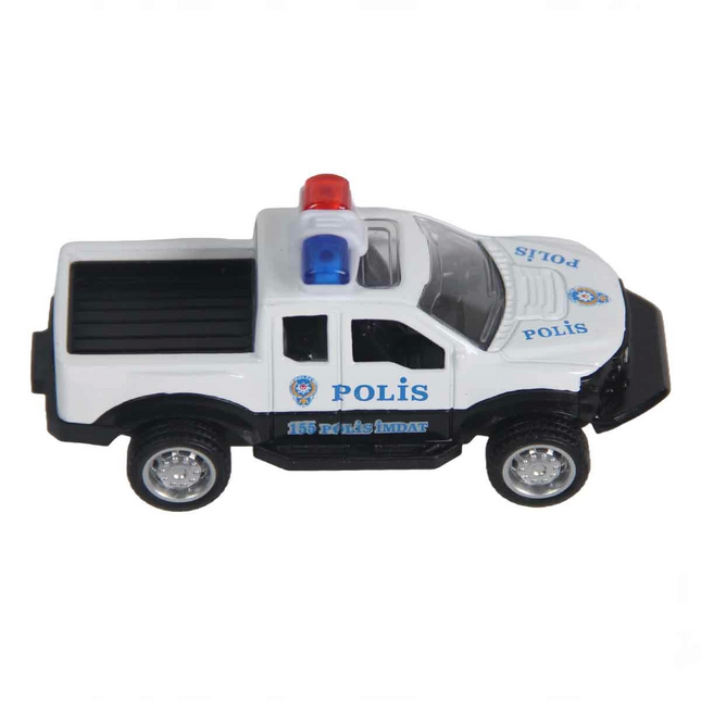 Metal Police Pickup Truck