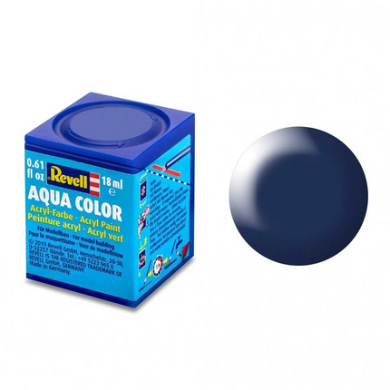 Revell 350 - Aqua Color Dark Blue - Silk Paint - 18 ml