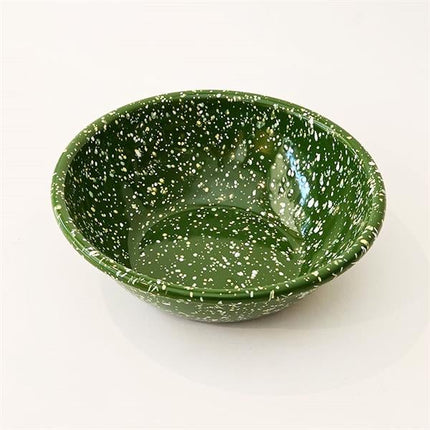 Emayra Emaye Salata Kasesi 20 Cm | Serpme Desen Yeşil