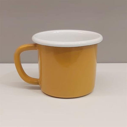 Emayra Emaye Kupa 350 Ml | Oksit Sarı İç Beyaz