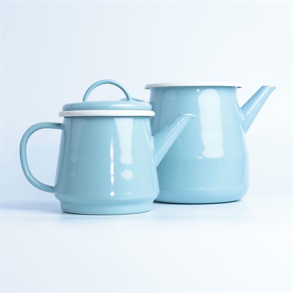 Emaye Çaydanlık Açık Mavi