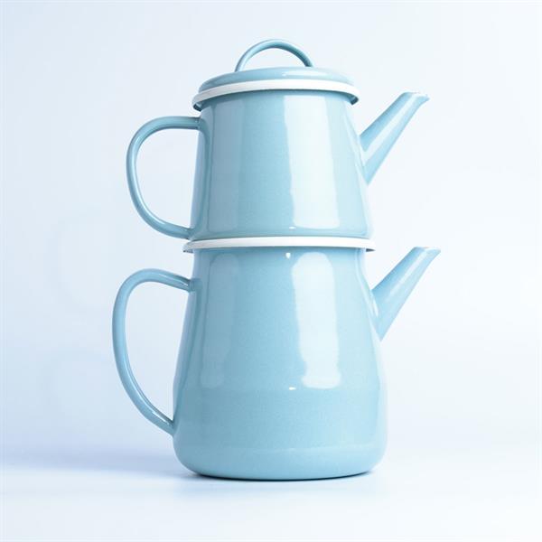 Emaye Çaydanlık Açık Mavi