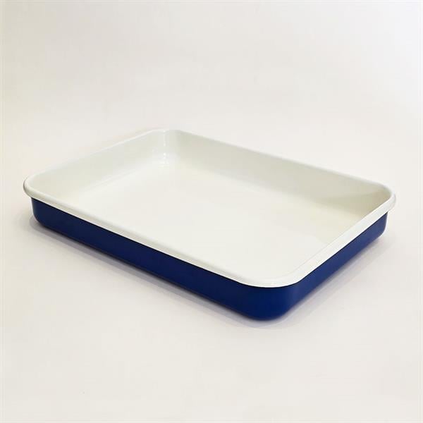 Emaye Dikdörtgen Fırın Tepsisi Kobalt 25X35x5 Cm