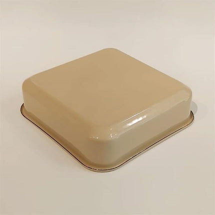 Emaye Kare Fırın Tepsisi Bej