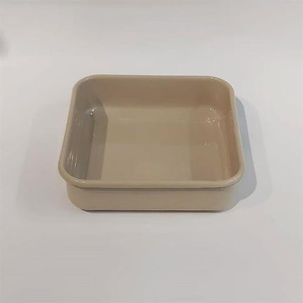 Emaye Kare Fırın Tepsisi Bej