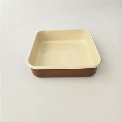 Emaye Kare Fırın Tepsisi Kahve