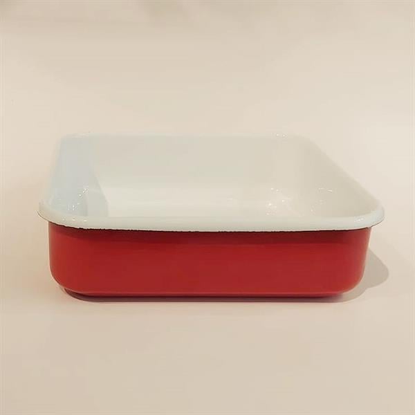 Emaye Kare Fırın Tepsisi Kırmızı